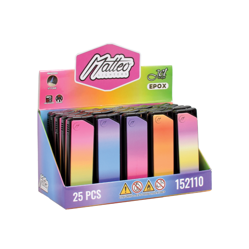 Jet Lighter 152110 – Matteo Epox Gradient | 1 Lighter; supplier range shown, quantity supplied stated in description