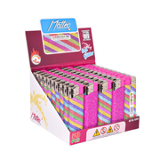 Electronic Lighter 161010 Matteo Glitter label Rainbow | 1 Lighter