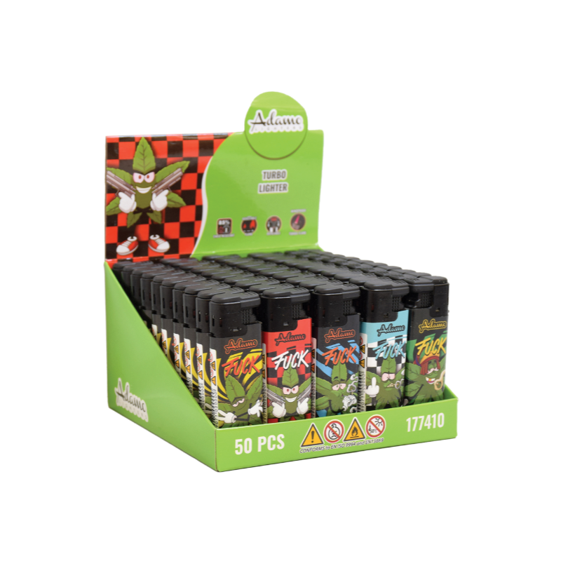 Turbo Lighter 177410 – Adamo Design “Weed” Label | 1 Lighter; supplier range shown, quantity supplied stated in description