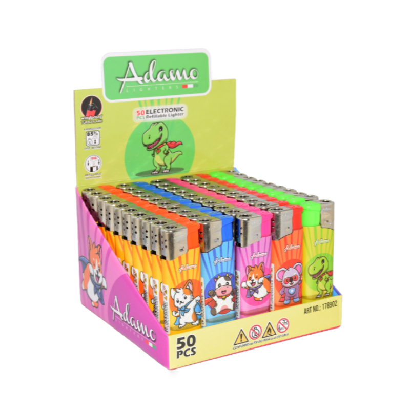 Turbo Windproof Lighter 178902 Adamo Design Label - Superhero Animal | 1 Lighter; supplier range shown, quantity supplied stated in description