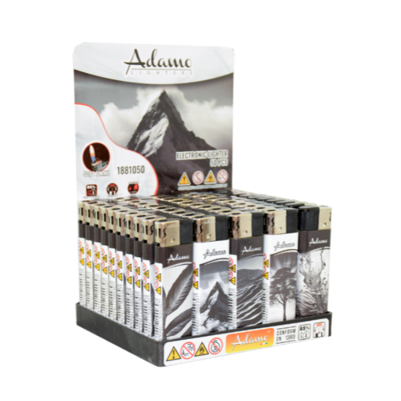 Electronic Lighter 1881050 Adamo Design Label - Black and White | 1 Lighter; supplier range shown, quantity supplied stated in description