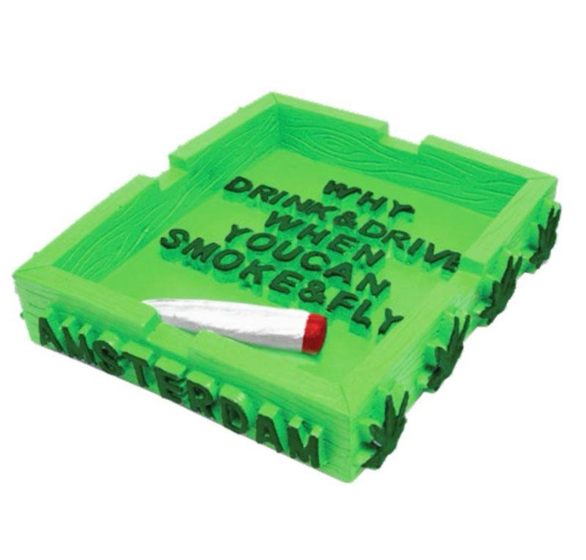 Amsterdam Green Square Resin Ashtray — 1 Piece