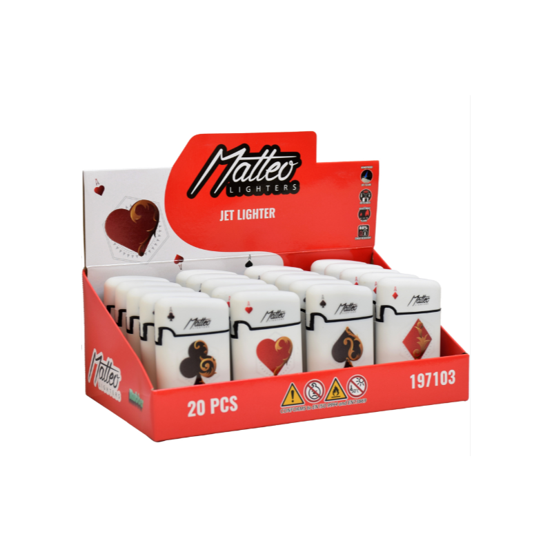 Jet Lighter 197103 Matteo Memphis Rubberized elegant Poker | 1 Lighter; supplier range shown, quantity supplied stated in description