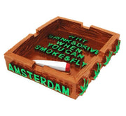 Amsterdam Brown Square Resin Ashtray — 1 Piece