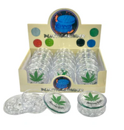 Amsterdam Leaf Clear 3-Part Plastic Grinder — 1 Grinder