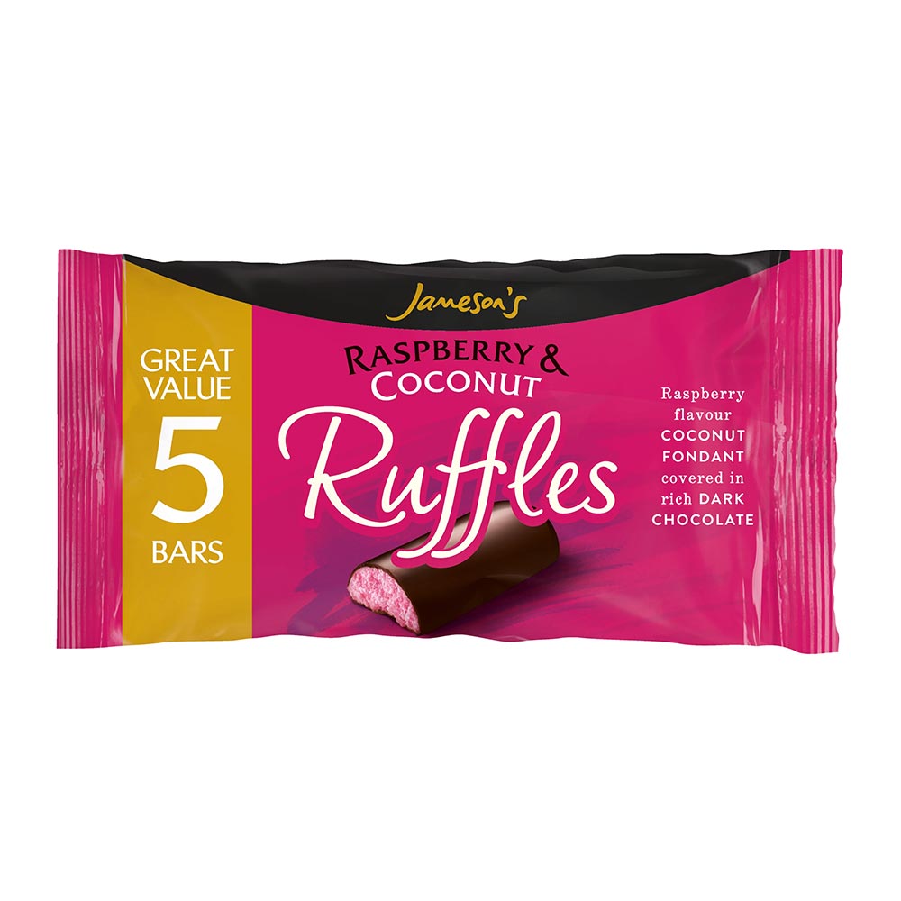 Jameson's Raspberry & Coconut Ruffles 5 Pack 130g