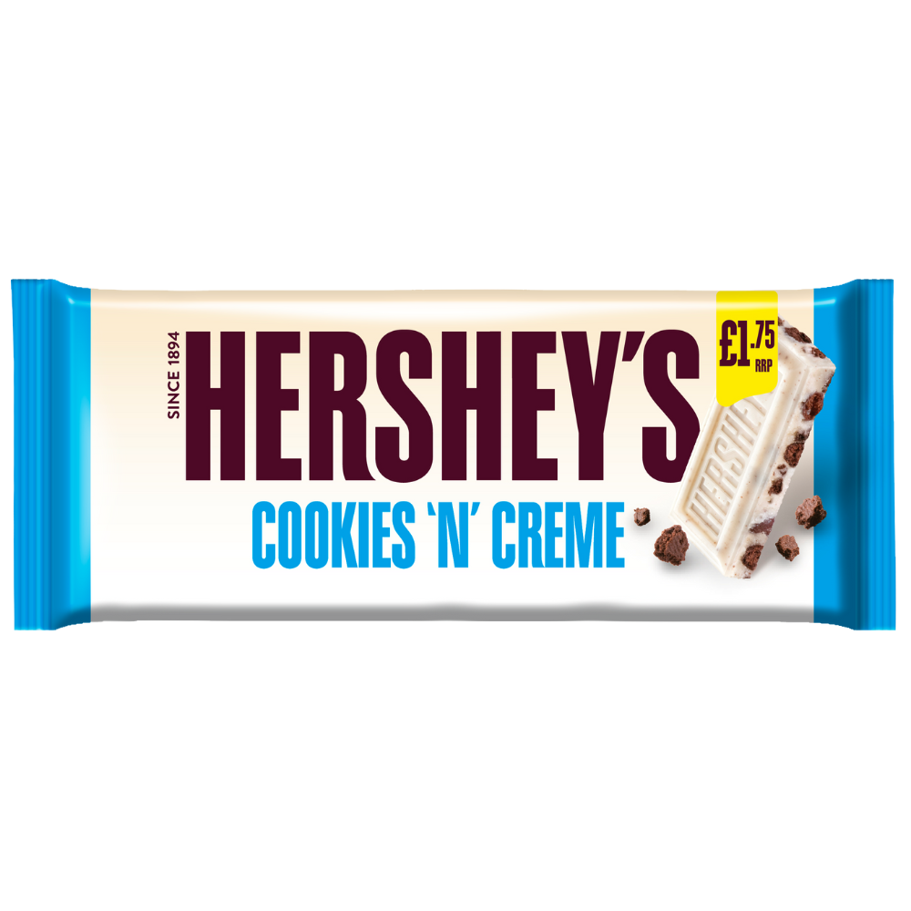 Hershey’s Cookies ‘N’ Creme Bar 90g — £1.75 Price-Marked Pack