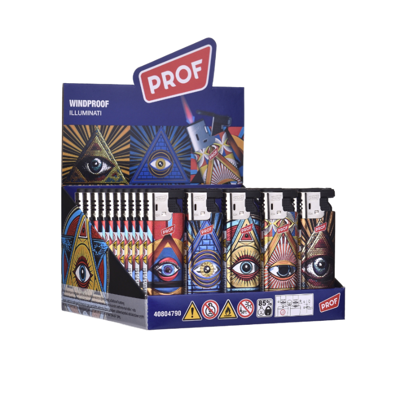 PROF 3D Effect Illuminati Slidecap | 1 Lighter; supplier range shown, quantity supplied stated in description