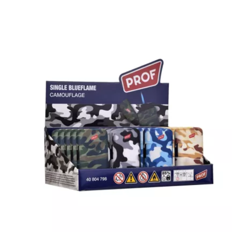 PROF Full Print Camouflage Jet Flame Lighter 40804798 | 1 Lighter; supplier range shown, quantity supplied stated in description