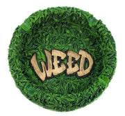 Amsterdam Green Round Resin Ashtray — WEED Lettering