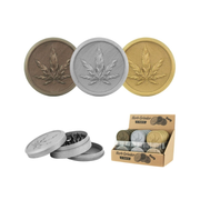 70mm 3-Part Acrylic Grinder — Assorted Metallic Colours — 1 Grinder