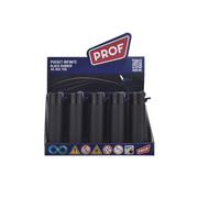 Prof Pocket lighters Round Flint Black Rubber | 1 Lighter