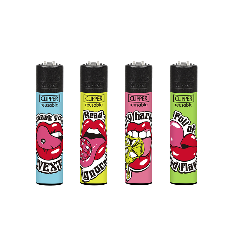 Clipper Lips Refillable Lighter — range shown; one assorted lighter supplied