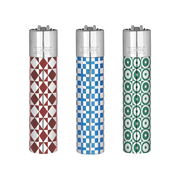 Clipper Geometry Metal Refillable Lighter & Case | 1 Assorted Design