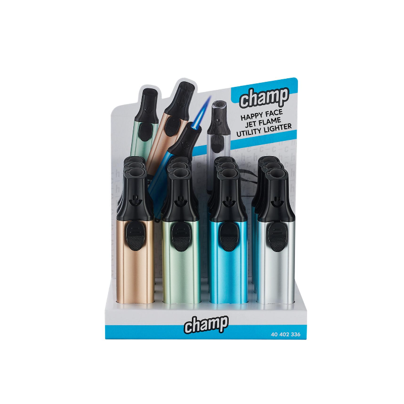 Champ High Jetflame Happy Face Utility Lighter | 1 Lighter; supplier range shown, quantity supplied stated in description