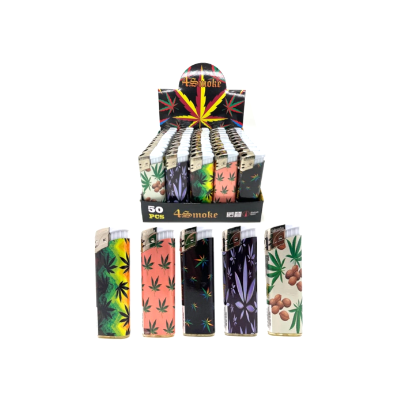 4Smoke Electronic Lighter Assorted Printed Designs DW-6567 | 1 Lighter; supplier range shown, quantity supplied stated in description