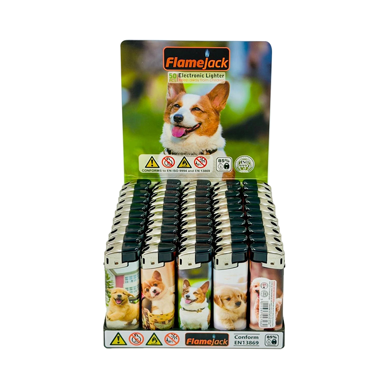 Flamejack Electronic Refillable Lighter Dog Design | 1 Lighter; supplier range shown, quantity supplied stated in description