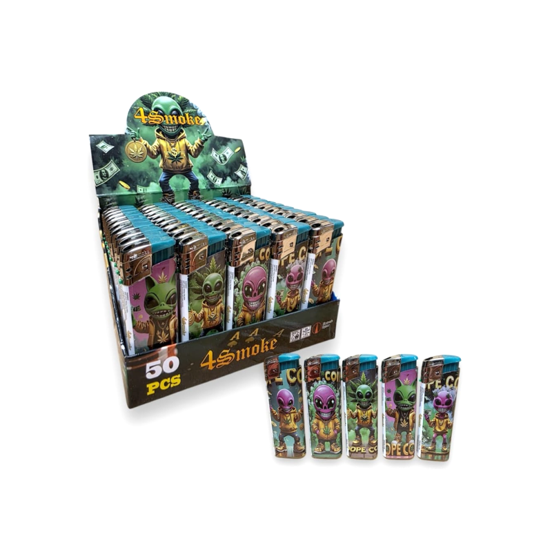 4Smoke Electronic lighter Dope Coin Alien L176 | 1 Lighter; supplier range shown, quantity supplied stated in description