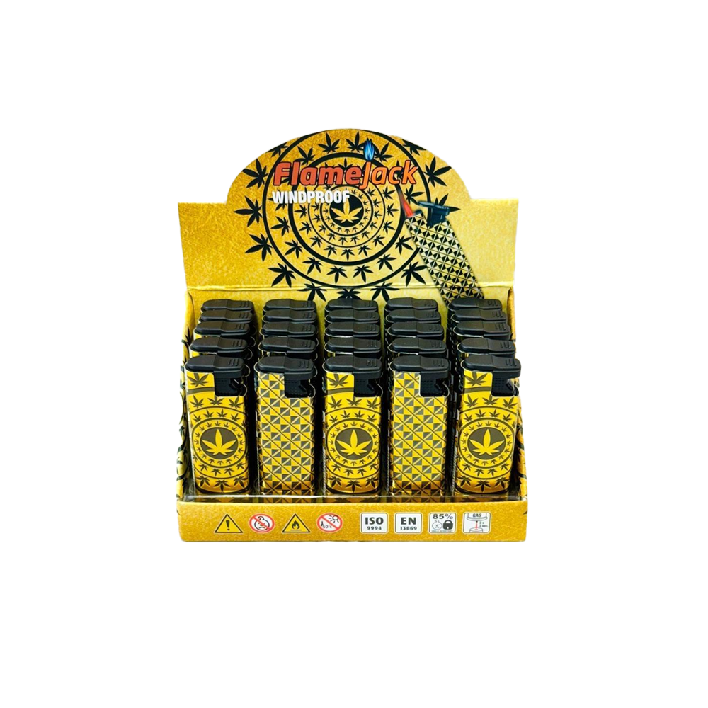Flamejack Metal Windproof Case Blue Flame Lighter Leaf 3 | 1 Lighter; supplier range shown, quantity supplied stated in description