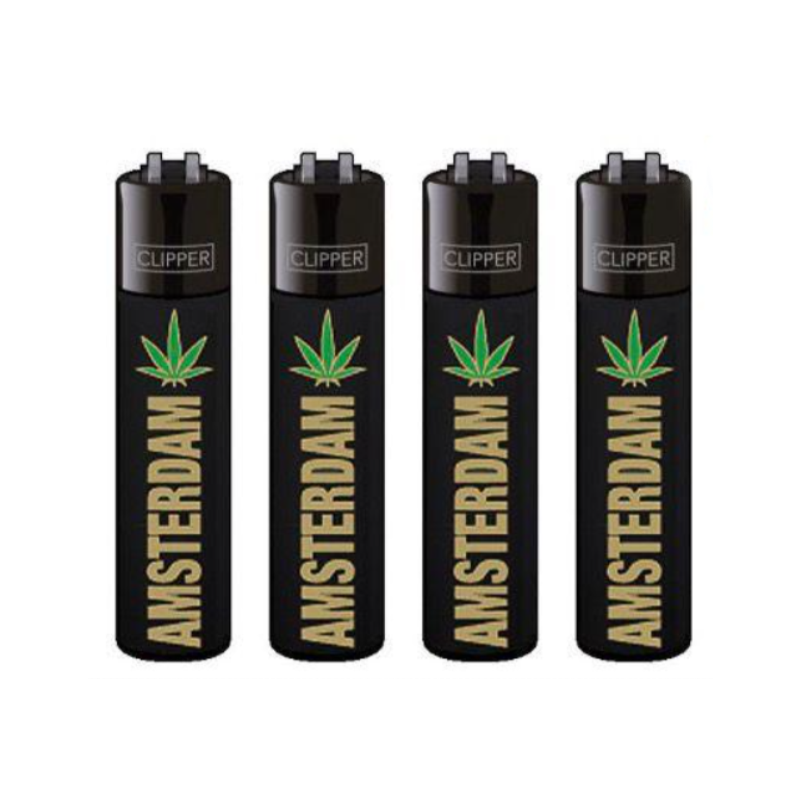 Clipper Leaf Gold Refillable Lighter — range shown; one assorted lighter supplied