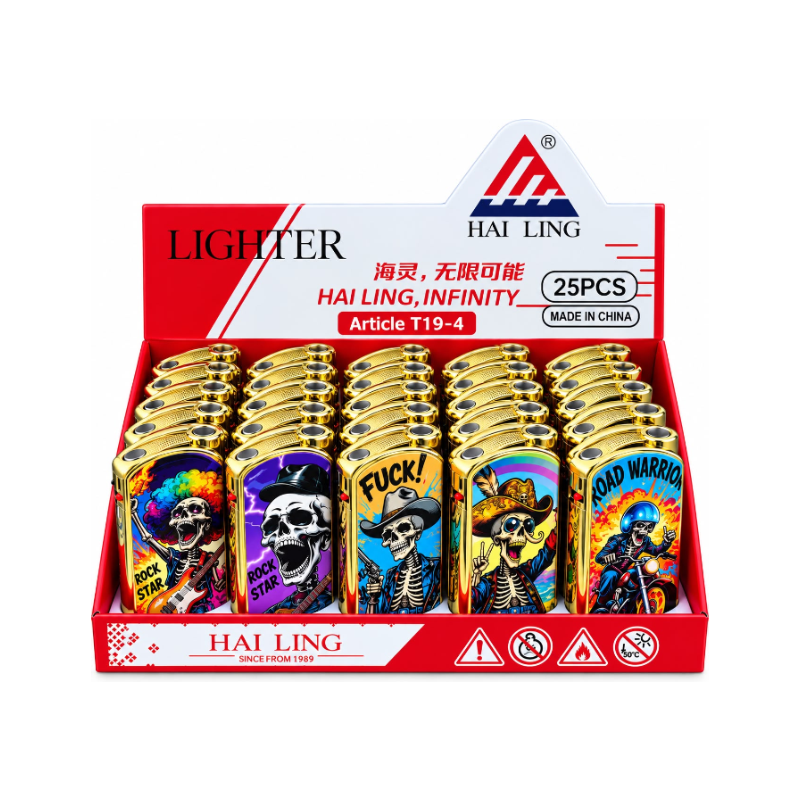Gold Skull Design Pocket Turbo Windproof Lighters | 1 Lighter; supplier range shown, quantity supplied stated in description
