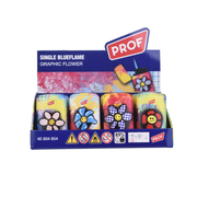 PROF Graphic Flower Capsule Jetflame Lighter | 1 Assorted Design