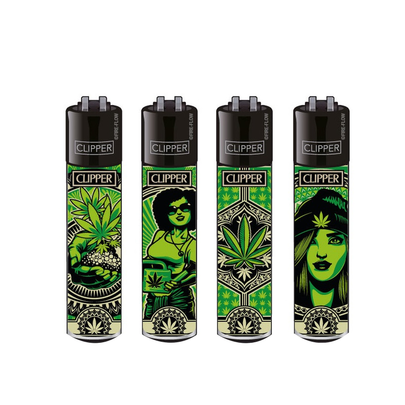 Clipper Grass Art #2 Refillable Lighter — range shown; one assorted lighter supplied