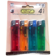 Gsd Electronic Refillable Lighters | 4 Pack