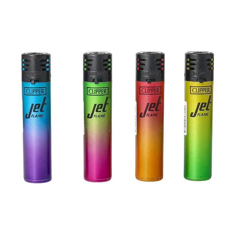 Clipper Metallic Gradient Jet Refillable Lighter — range shown; one assorted lighter supplied