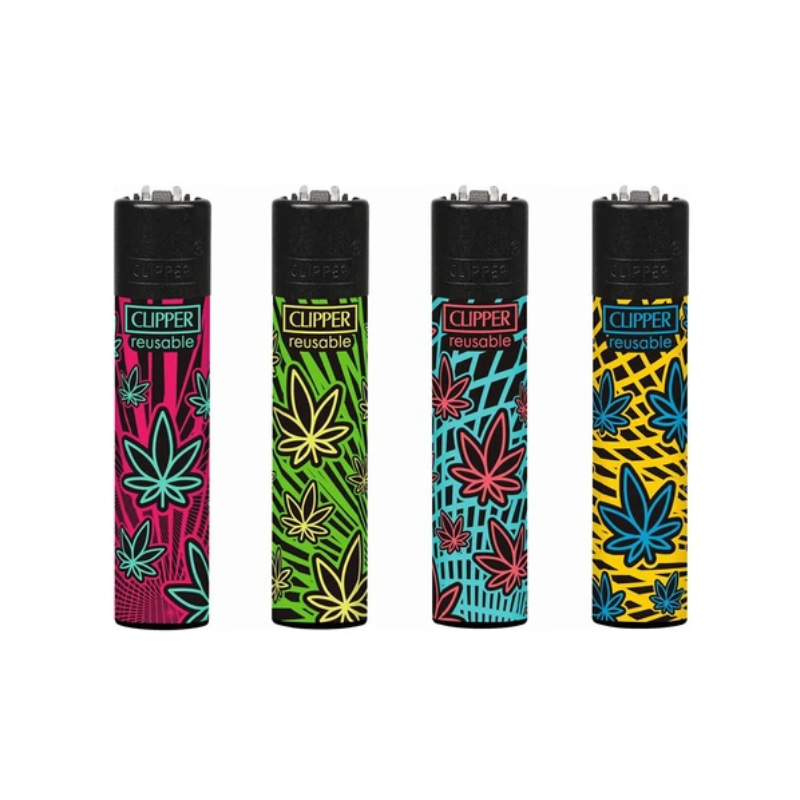 Clipper Leaves 40 Refillable Lighter — range shown; one assorted lighter supplied