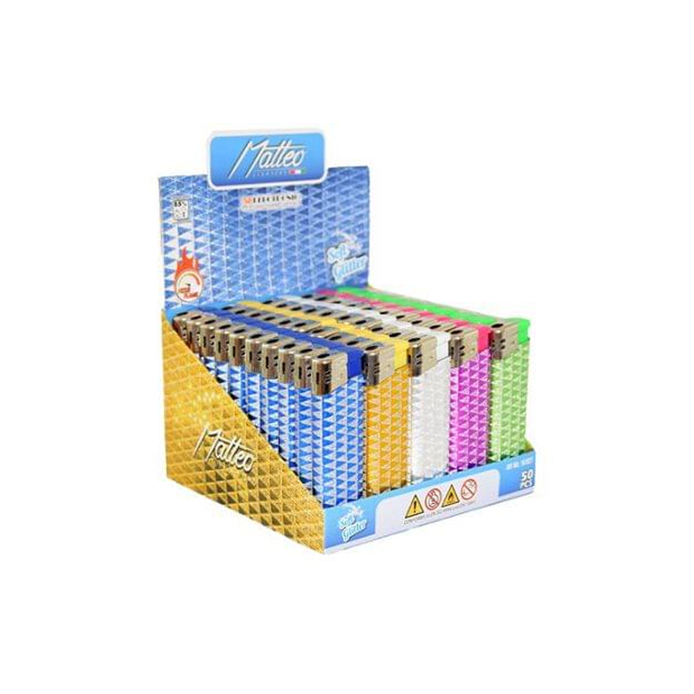 Matteo Electronic lighter Triangle Pattern | 1 Lighter; supplier range shown, quantity supplied stated in description