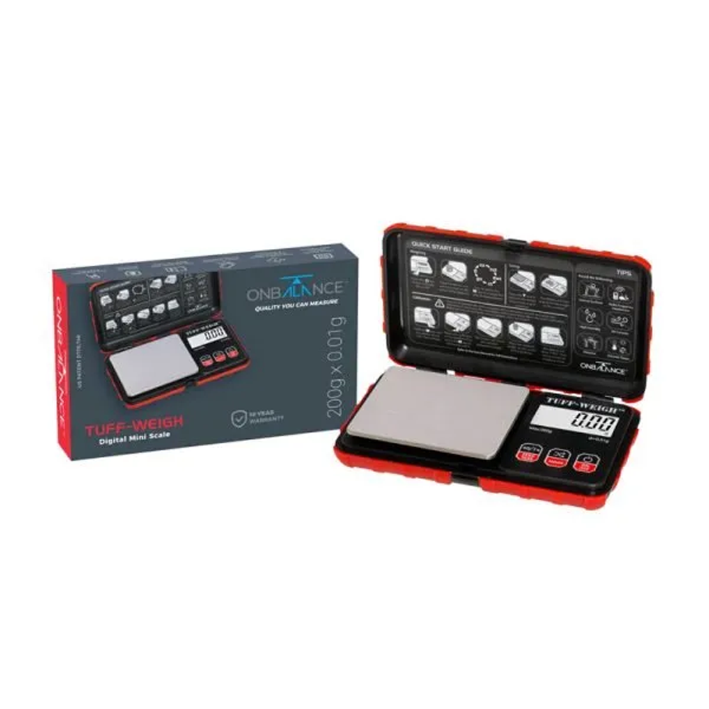 On Balance Tuff-Weigh Red Pocket Scale — 200g × 0.01g