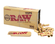 RAW Brown Tin with 100 Pre-Rolled Tips