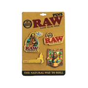 RAW Classic Metal Badge Pins — 4 Pack