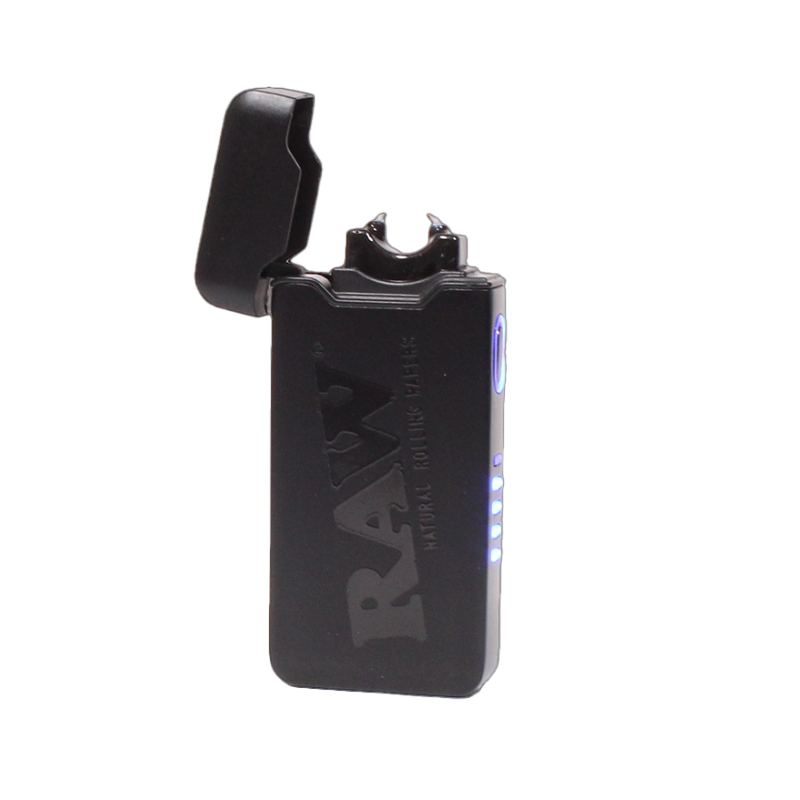 RAW Power Arc black rechargeable electric lighter; one lighter supplied