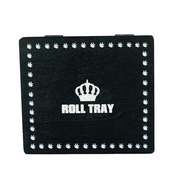 Roll Tray Wooden Storage Box — Large Black
