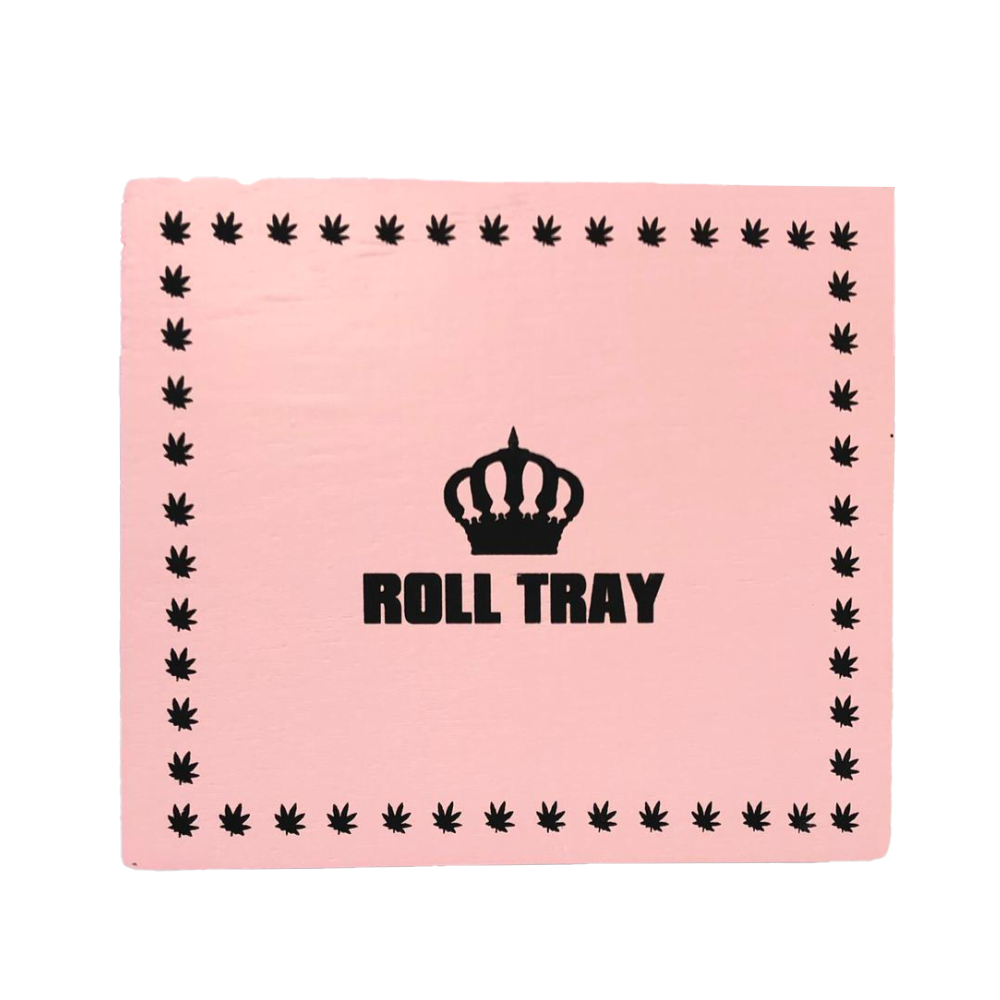 Roll Tray Wooden Storage Box — Large Pink
