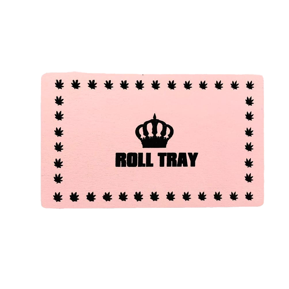Roll Tray Wooden Storage Box — Medium Pink
