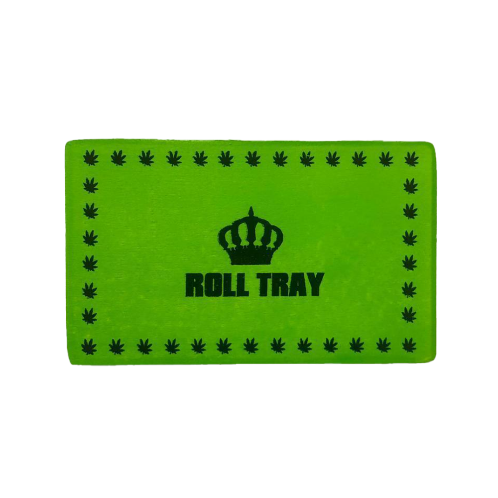 Roll Tray Wooden Storage Box — Medium Green