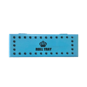 Roll Tray Wooden Storage Box — Small Blue