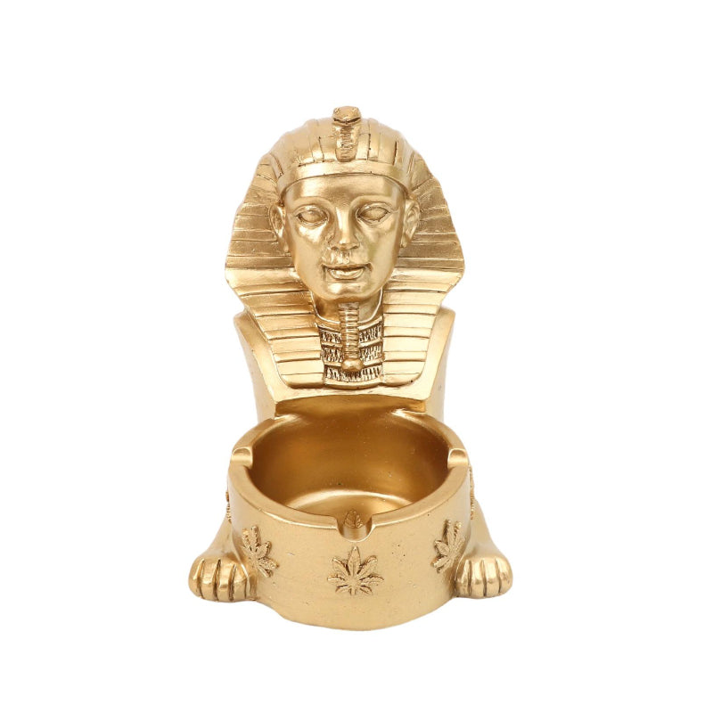 Gold-Coloured Egyptian Pharaoh Resin Ashtray SS-1823 — 1 Piece
