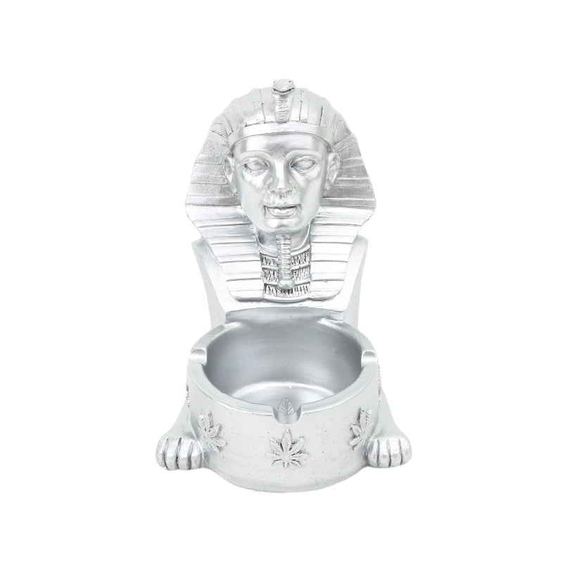 Silver-Coloured Egyptian Pharaoh Resin Ashtray SS-1830 — 1 Piece