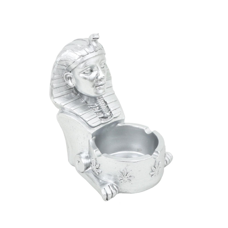 Silver-Coloured Egyptian Pharaoh Resin Ashtray SS-1830 — 1 Piece