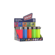 Prof Pocket lighters Round Flint Trendy Solid Colors | 1 Lighter