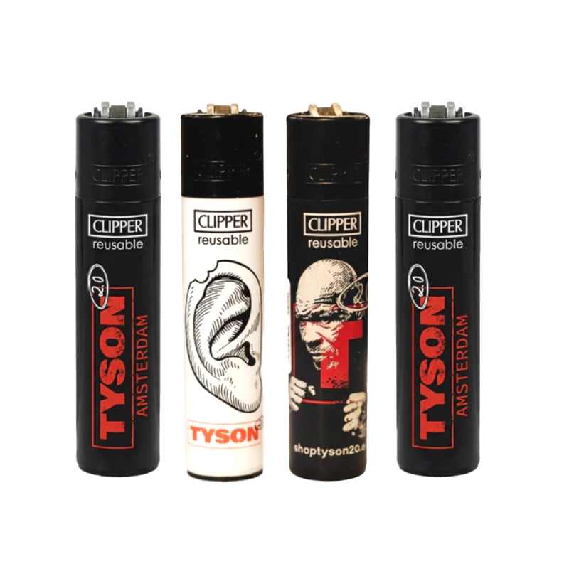 Clipper X Tyson 2.0 Refillable Lighter — range shown; one assorted lighter supplied