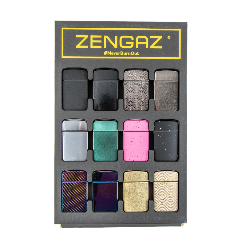 Zengaz ZL-12 Metal Royalty Mixed Design Turbo Lighters | 1 Lighter; supplier range shown, quantity supplied stated in description