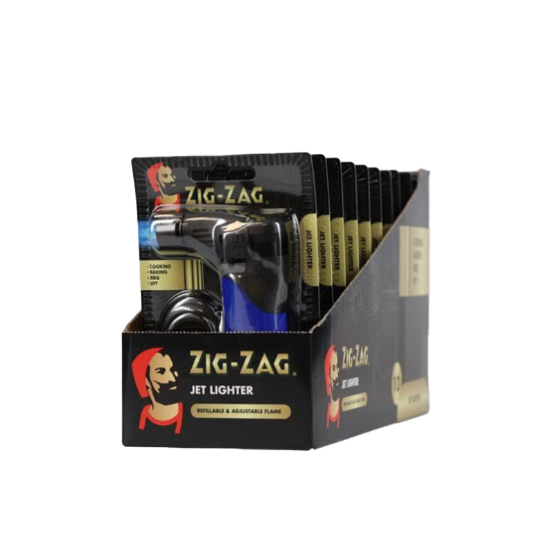 Zig Zag Refillable Jet Lighter Blister Carded– Assorted Colours | 1 Lighter; supplier range shown, quantity supplied stated in description