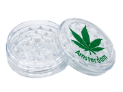 Amsterdam Leaf Clear 3-Part Plastic Grinder