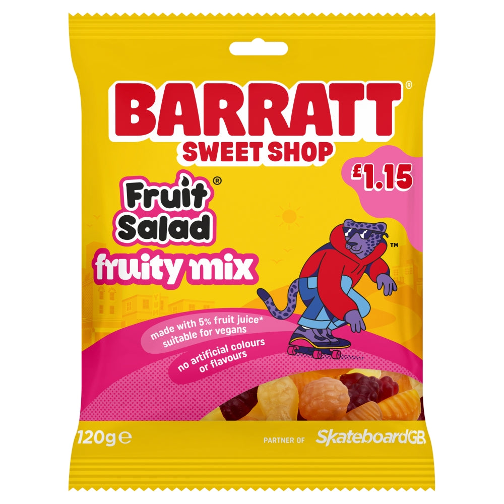 Barratt Fruit Salad Fruity Mix 120g £1.15 retail bag