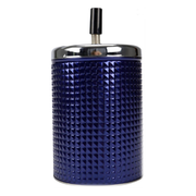 Biggy Blue Metal Push-Down Spinning Ashtray 11cm — 1 Piece